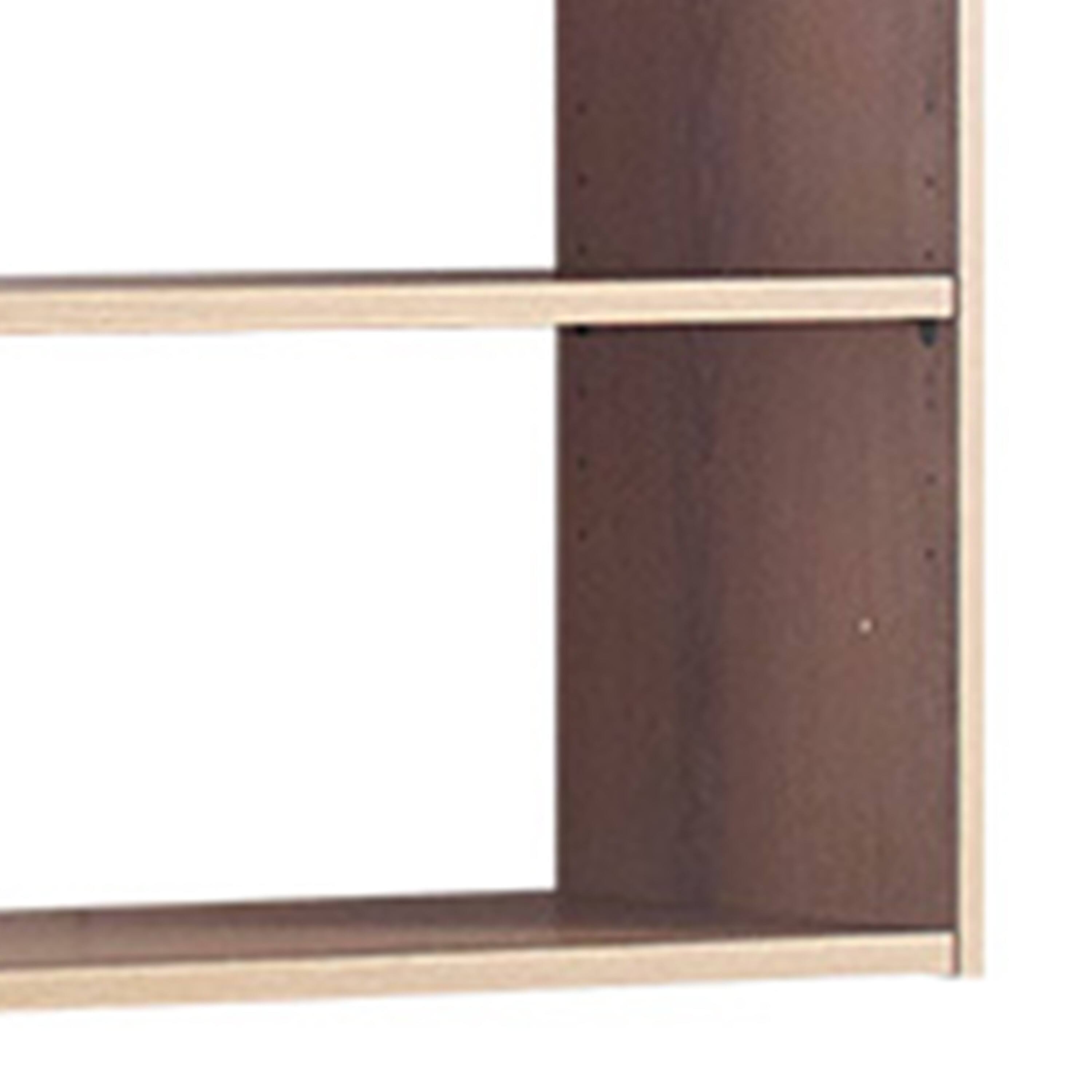Back. Manhattan Lane - Vedz Wall Mount Adjustable Shelf, 4 Open Shelves, Oak Brown Melamine - Oak Brown.