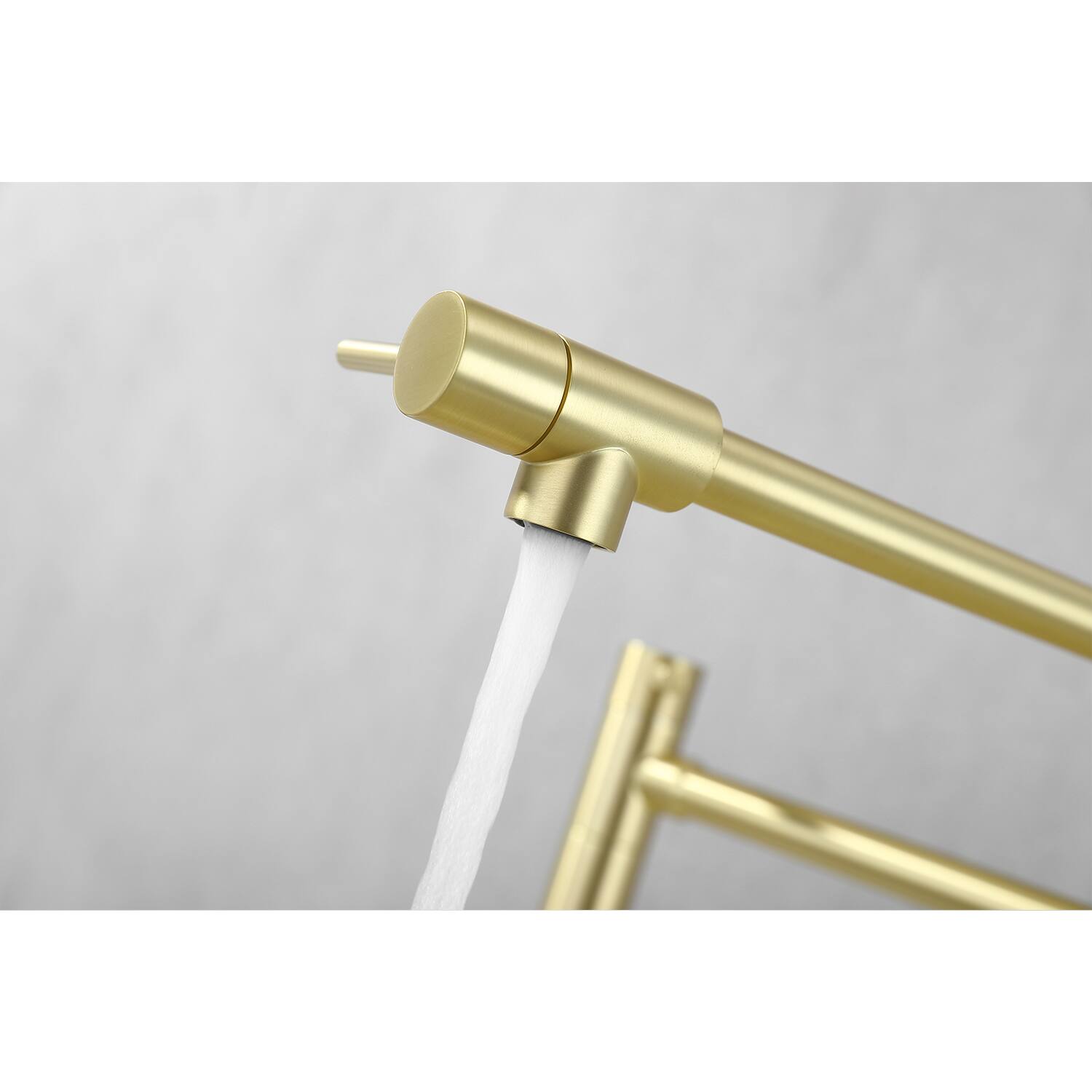 Alt View 6. Siljoy - Pot Filler Faucet with Extension Shank - Brushed Gold.