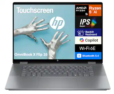 HP OmniBook X Flip 2 in 1 Laptop 16.0 WUXGA Display (AMD Ryzen AI HP OmniBook X Flip 2 in 1 Laptop 16.0 WUXGA Display (AMD Ryzen AI