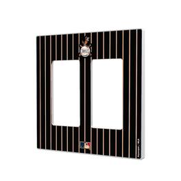 Keyscaper - Baltimore Orioles 1954-1963 Cooperstown Pinstripe Double Rocker Light Switch Plate - Multicolor