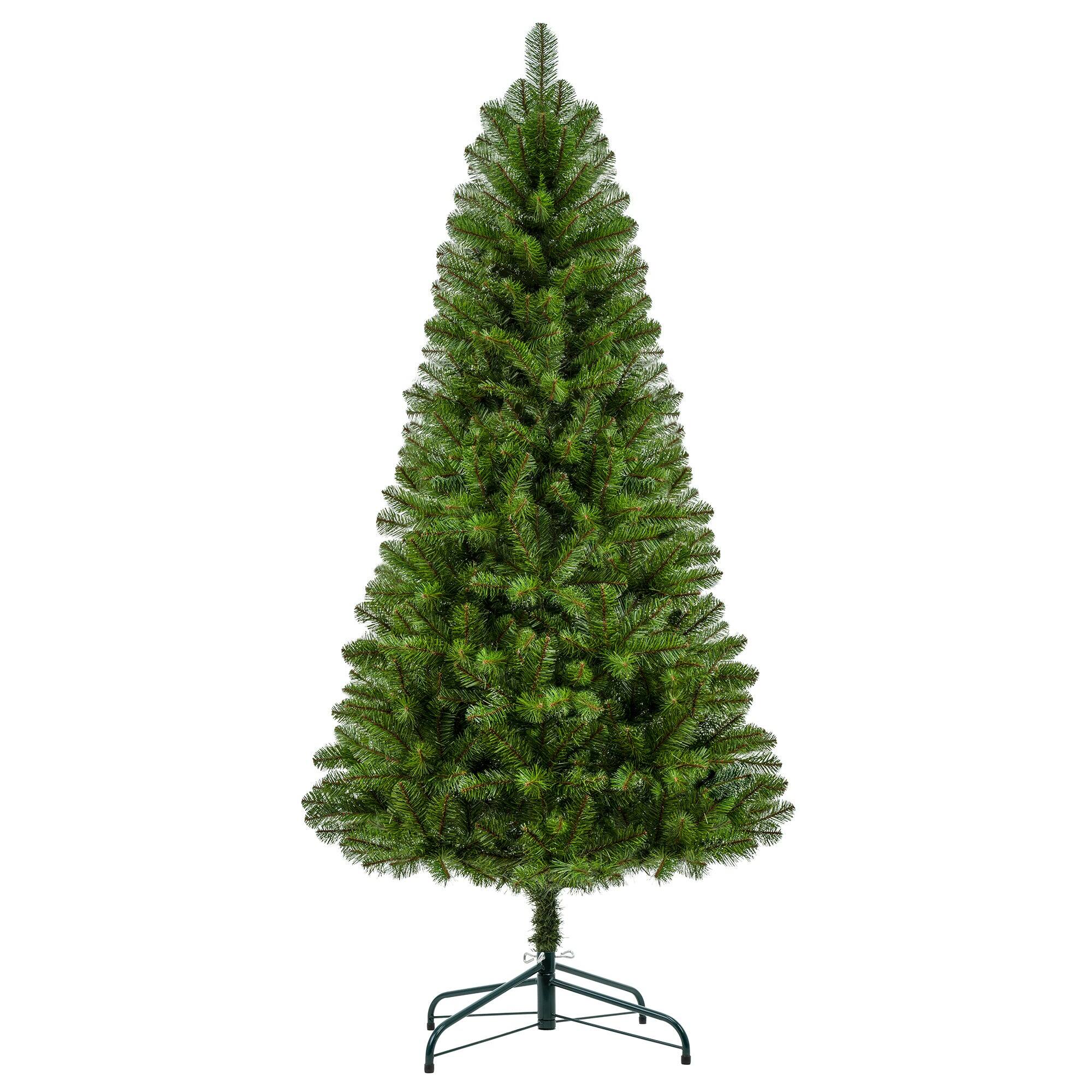 Front. BreeBe - 7FT Unlit Artificial Christmas Tree with 775 Tips - Green.