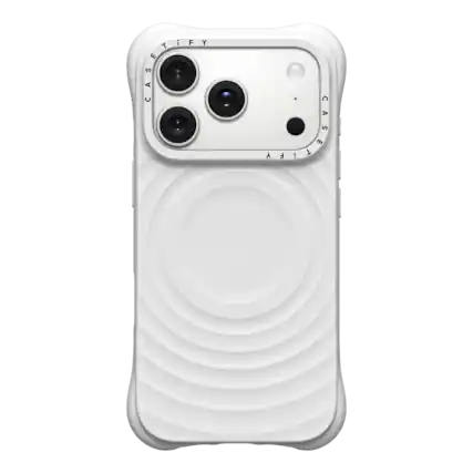 Front. CASETiFY - Apple iPhone 17 Pro Ripple Case - White.
