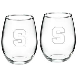 Jardine - Syracuse Orange 2-Piece 21oz. Stemless Wine Glass Set - Multicolor