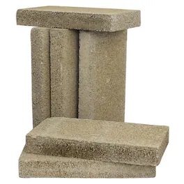 US Stove Company - 4.5 x 9 x 1.25" Wood Burning Stove Pumice Firebrick, (6 Bricks) - Tan