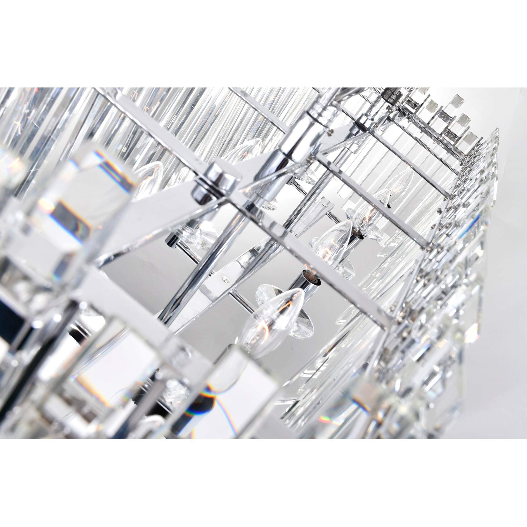 Angle. CWI Lighting - Henrietta 10 Light Chandelier With Chrome Finish - Chrome.