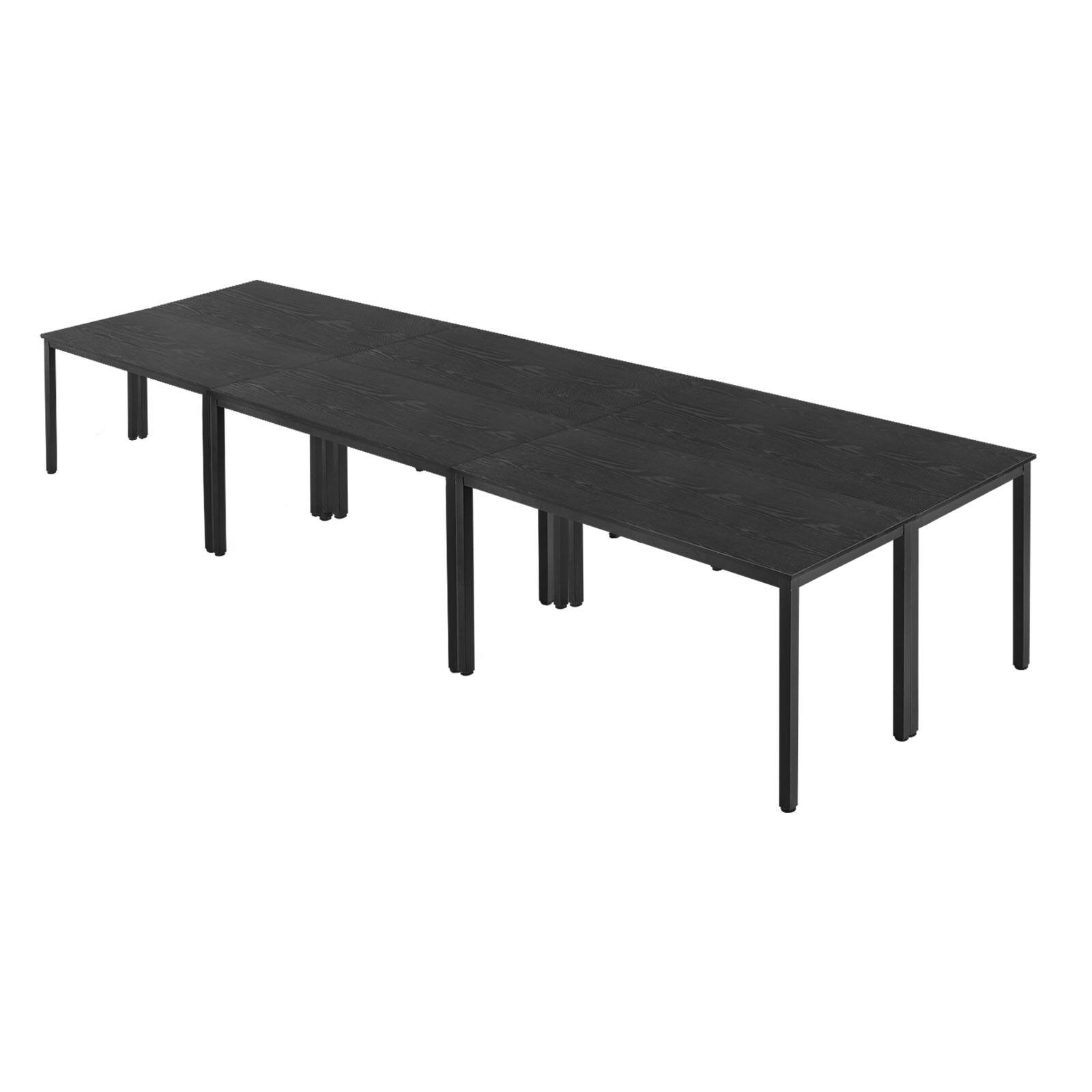 Alt View 5. VEVOR - Conference Table Set, 6-Piece 4.5 ft Office Meeting Desk for 16 People, Modular Combination Design - Black.