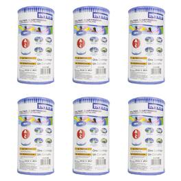 Intex - Swimming Pool Easy Set Type A Replacement Filter Pump Cartridge (6 Pack) - White