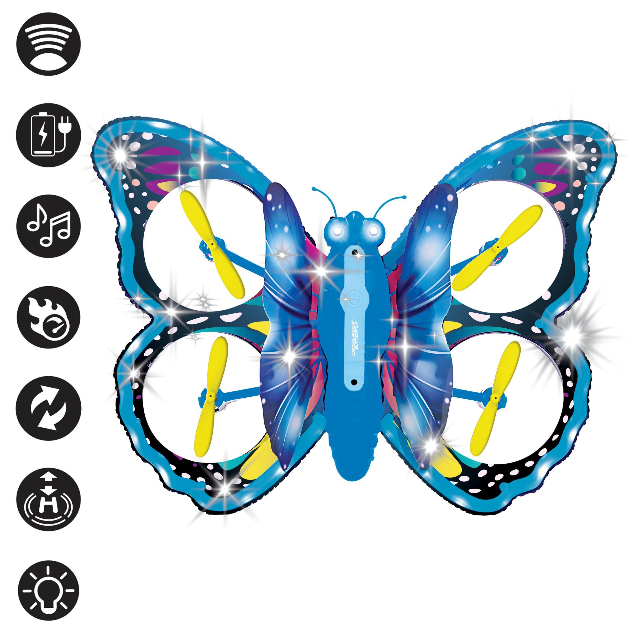 Alt View 2. Lexibook - Crosslander Butterfly Remote-Controlled Flying Toy with Gesture.