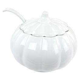 Martha Stewart - 8.2qt 3-Piece Fine Ceramic Tureen Set - White