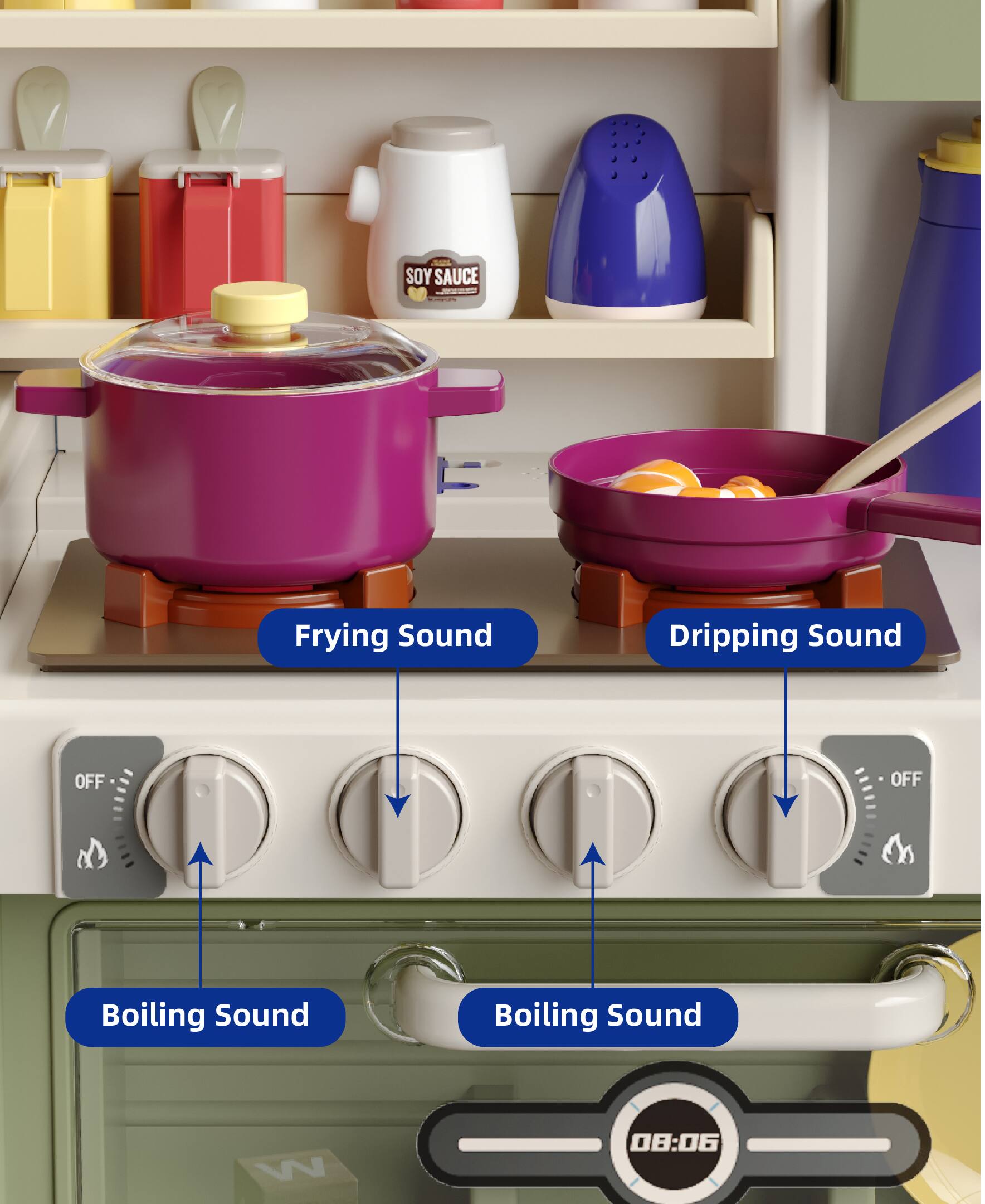 - SOY SAUCE
- Frying Sound
- Dripping Sound
- Boiling Sound
- Boiling Sound
- 08:06