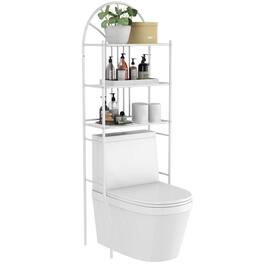 Gymax - Bathroom 3-Tier Metal Storage Rack Over the Toilet Space Saver White - White