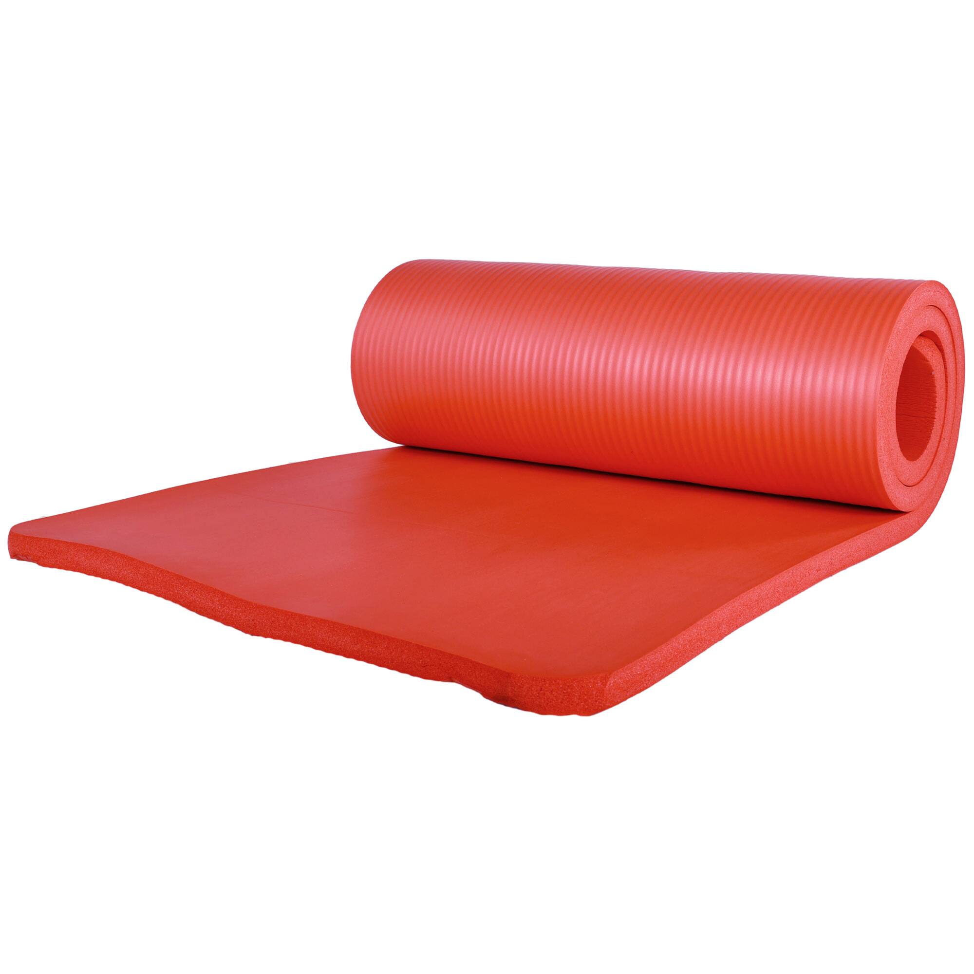Alt View 8. BalanceFrom Fitness - BalanceFrom Fitness 71"x24" Anti Tear Yoga Mat w/Strap, Knee Pad & Blocks, Red - Red.