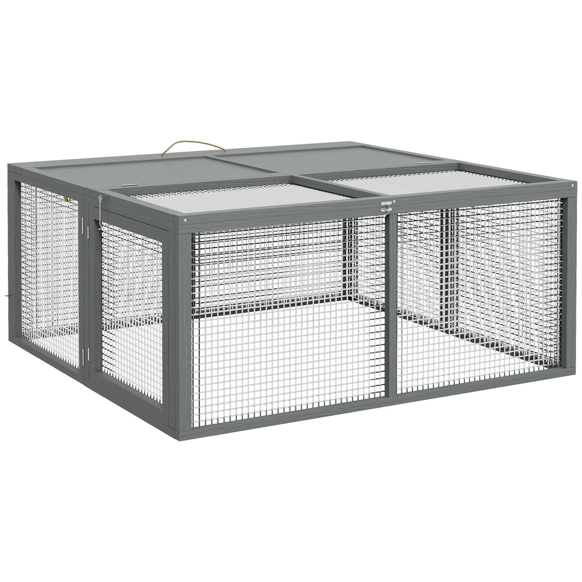 Pawhut - Folding Rabbit Hutch - Gray price history on PriceWatchPro