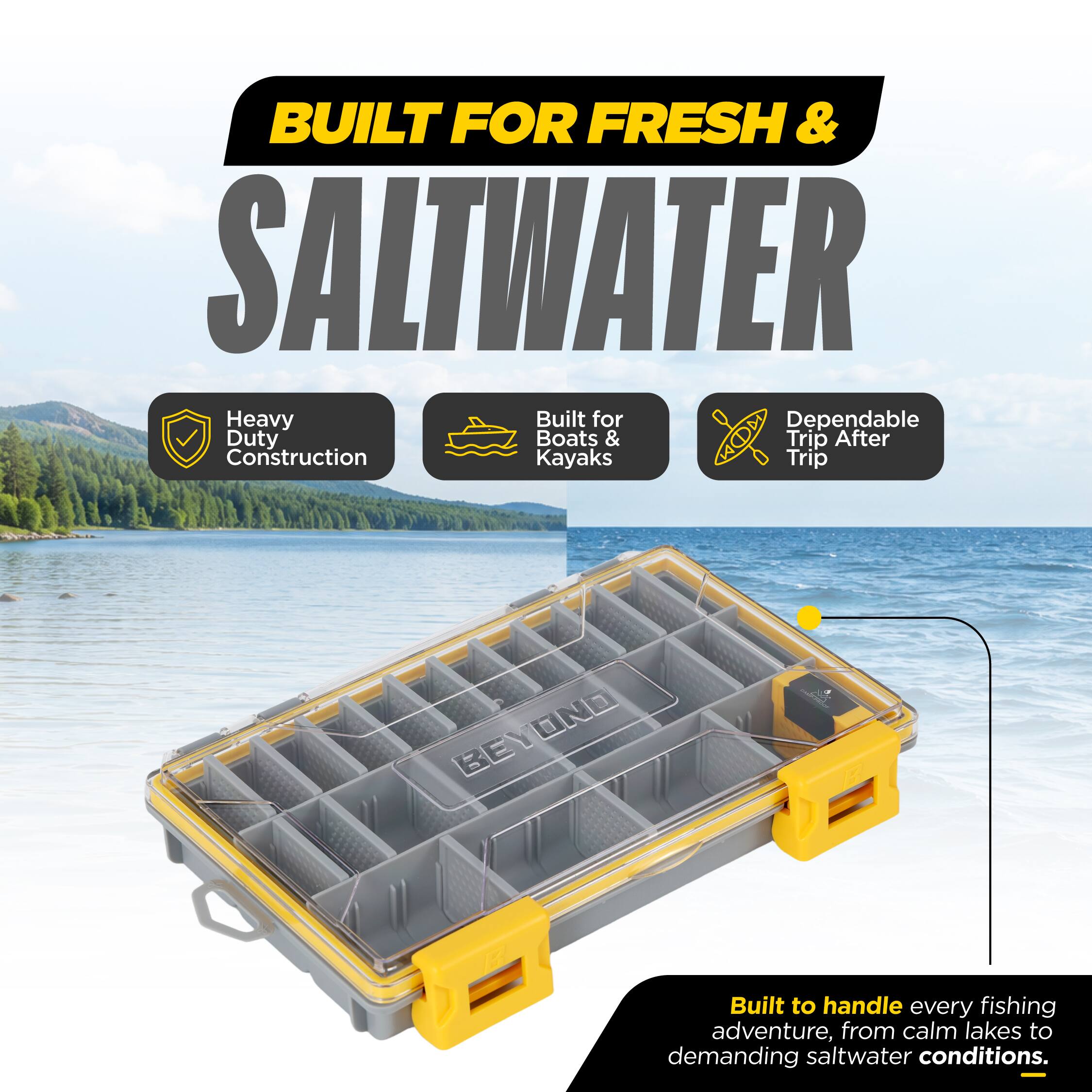 BUILT FOR FRESH & SALTWATER

Heavy Built for Dependable Duty Boats & Trip After Construction Kayaks

Built to handle every fishing adventure, from calm lakes to demanding saltwater conditions.
