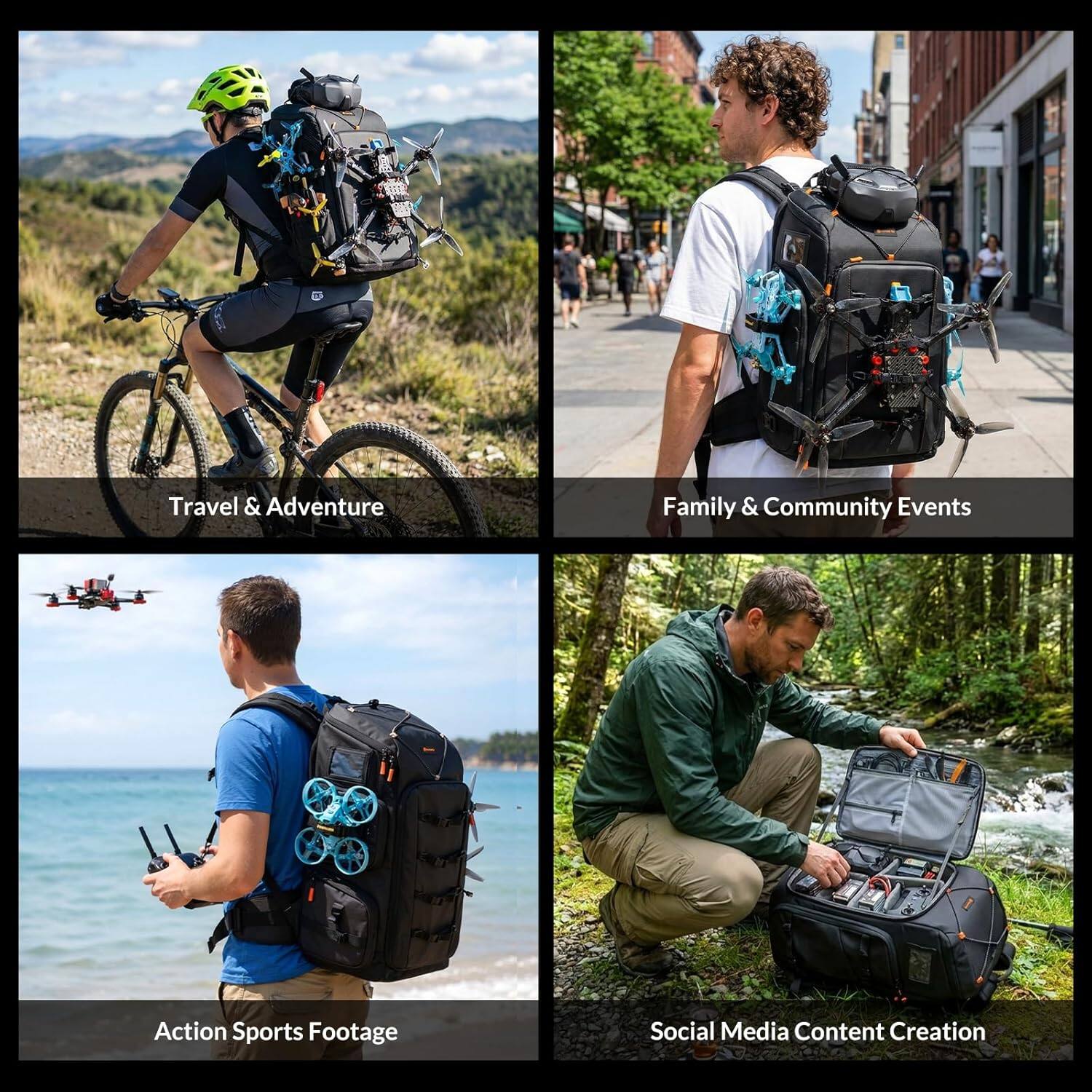 Travel & Adventure  
Family & Community Events  
Action Sports Footage  
Social Media Content Creation
