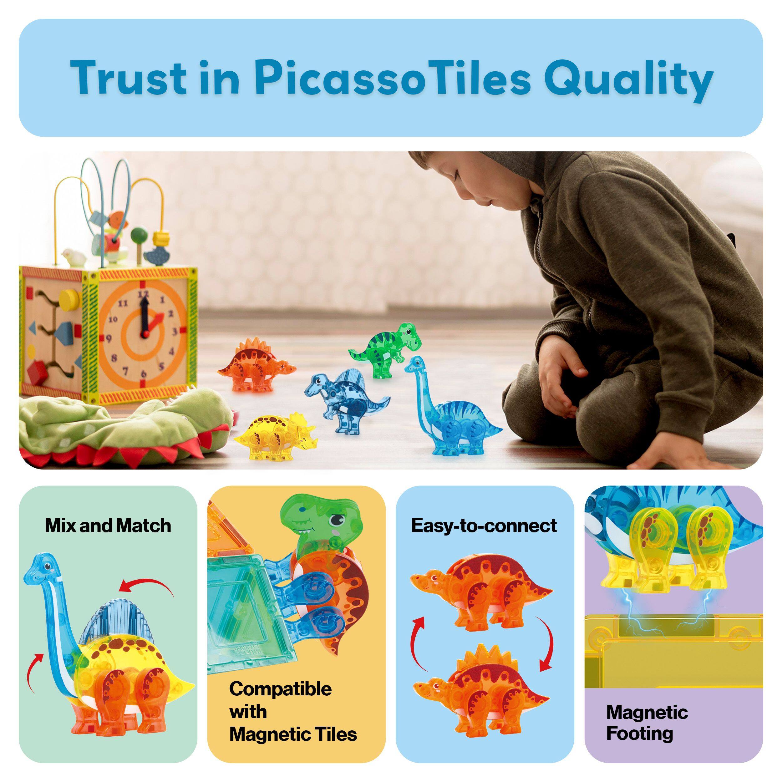 Trust in PicassoTiles Quality

Mix and Match
Easy-to-connect
Compatible with Magnetic Tiles
Magnetic Footing
