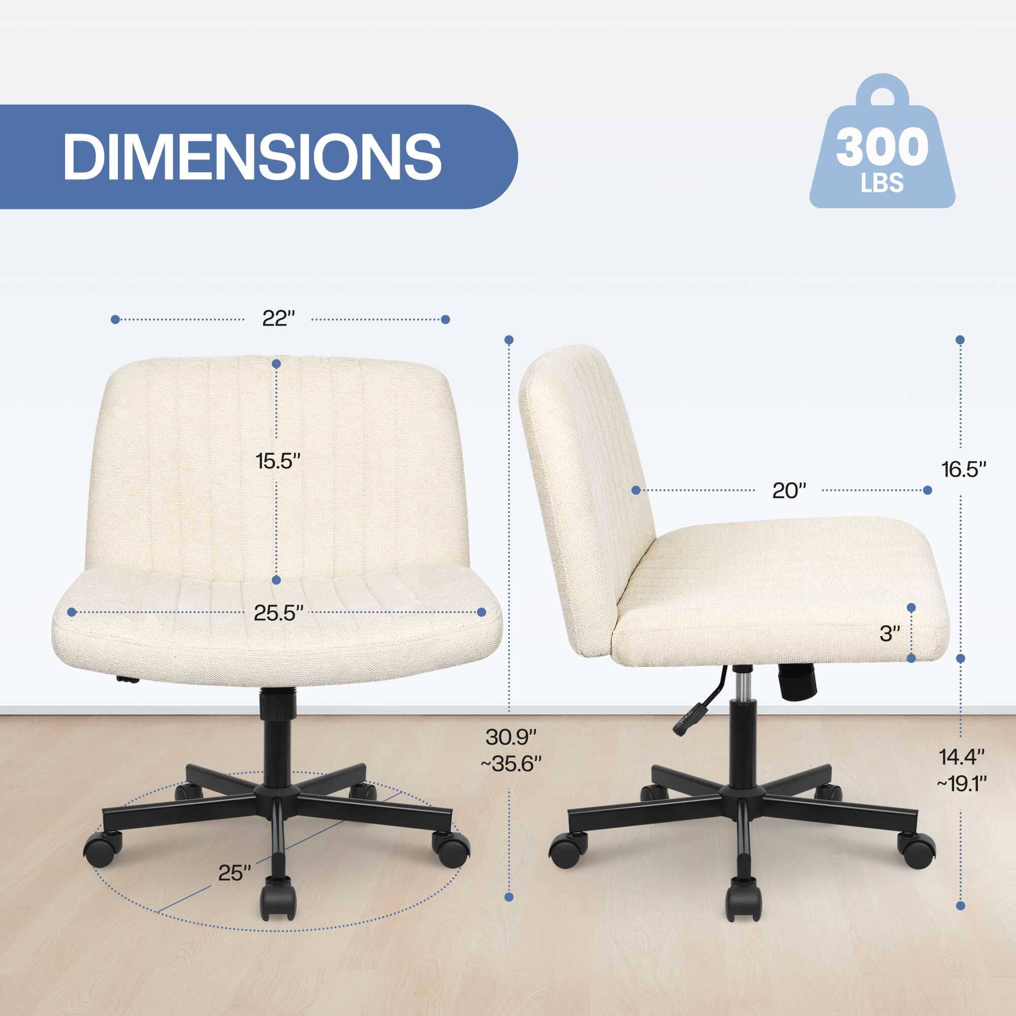 DIMENSIONS  
300 LBS  
22"  
15.5"  
20"  
16.5"  
25.5"  
3"  
30.9"  
~35.6"  
14.4"  
~19.1"  
25"