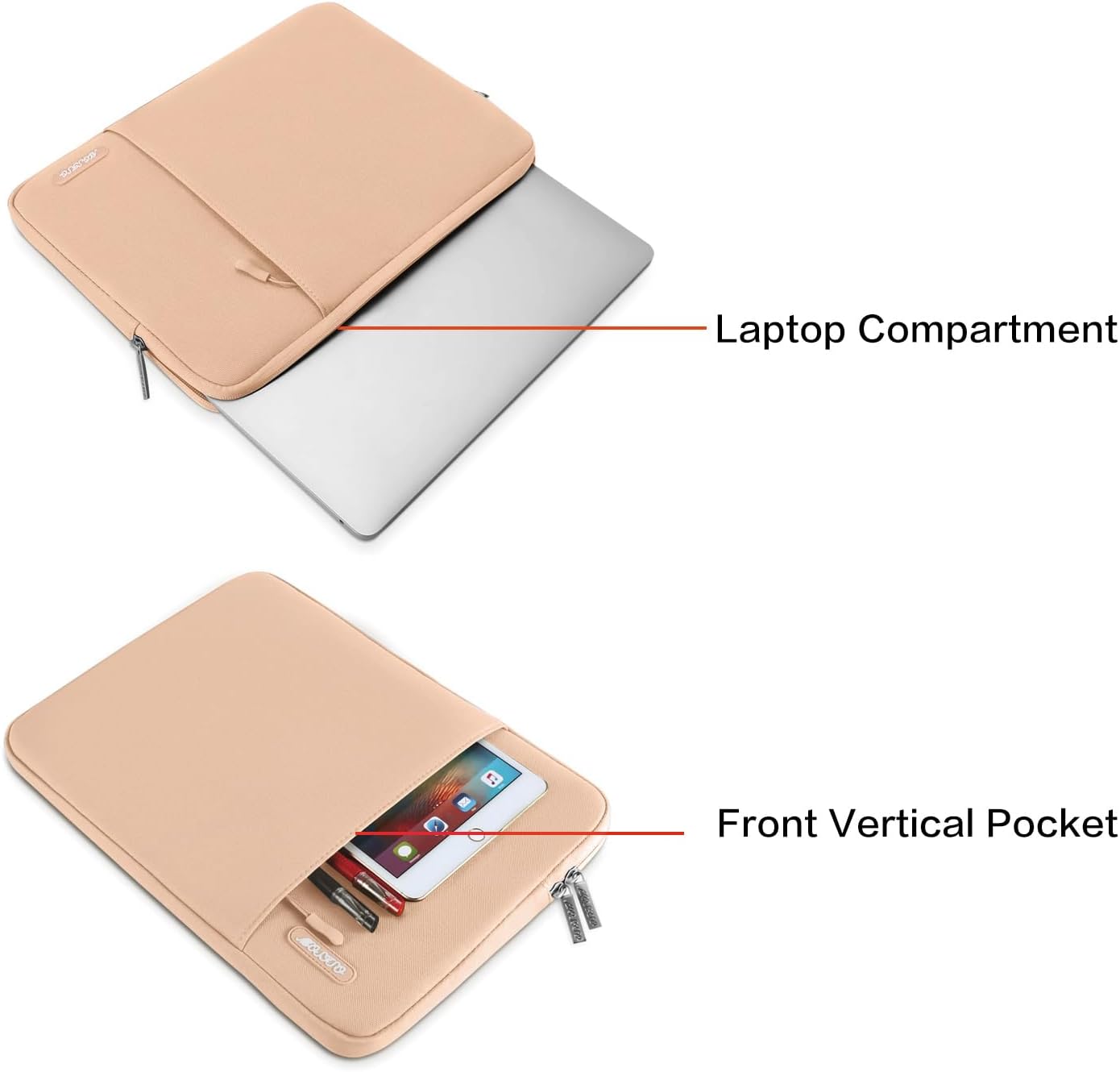 Laptop Compartment  
Front Vertical Pocket