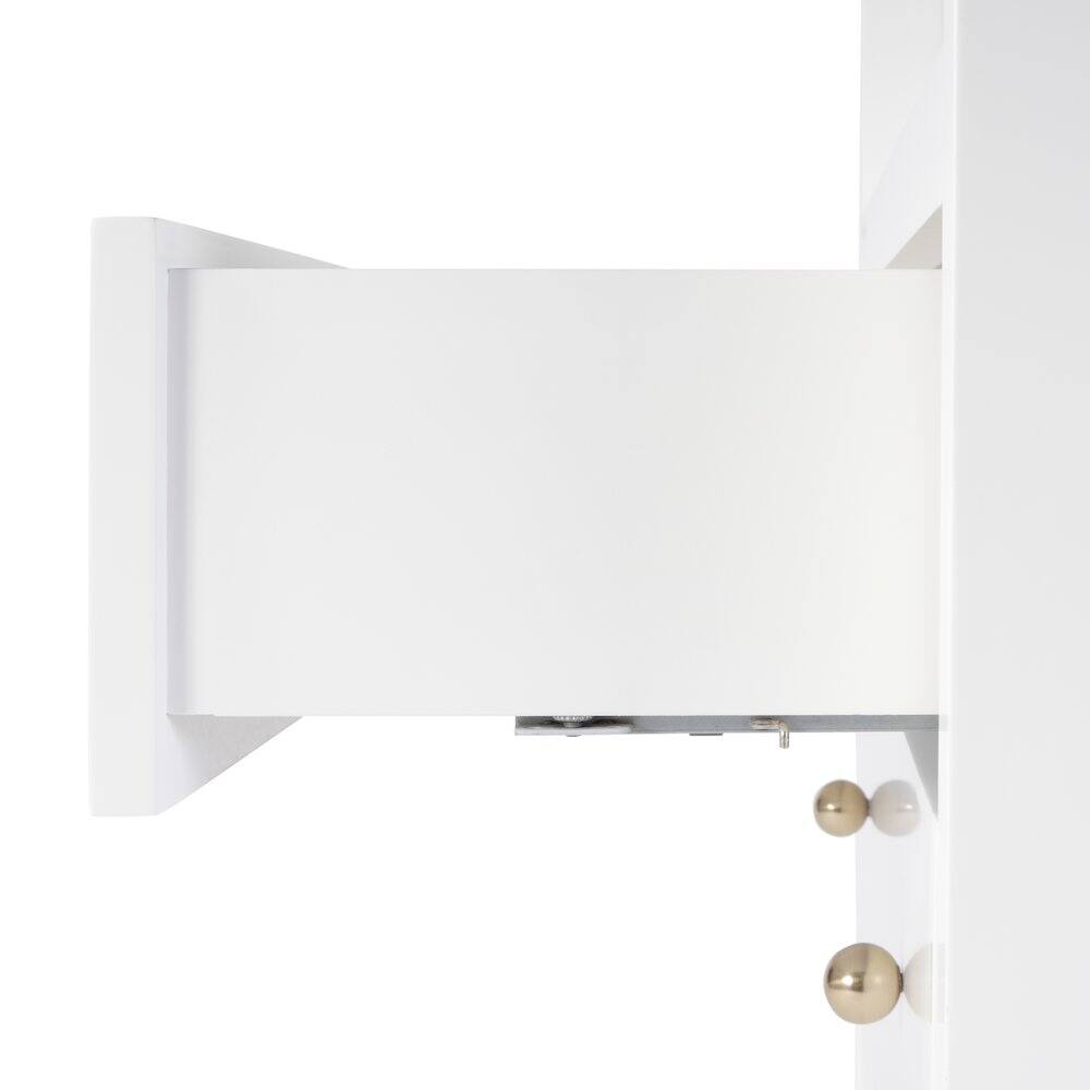 Alt View 5. Butler Specialty - Nora 2-Drawer Wide Nightstand - White.