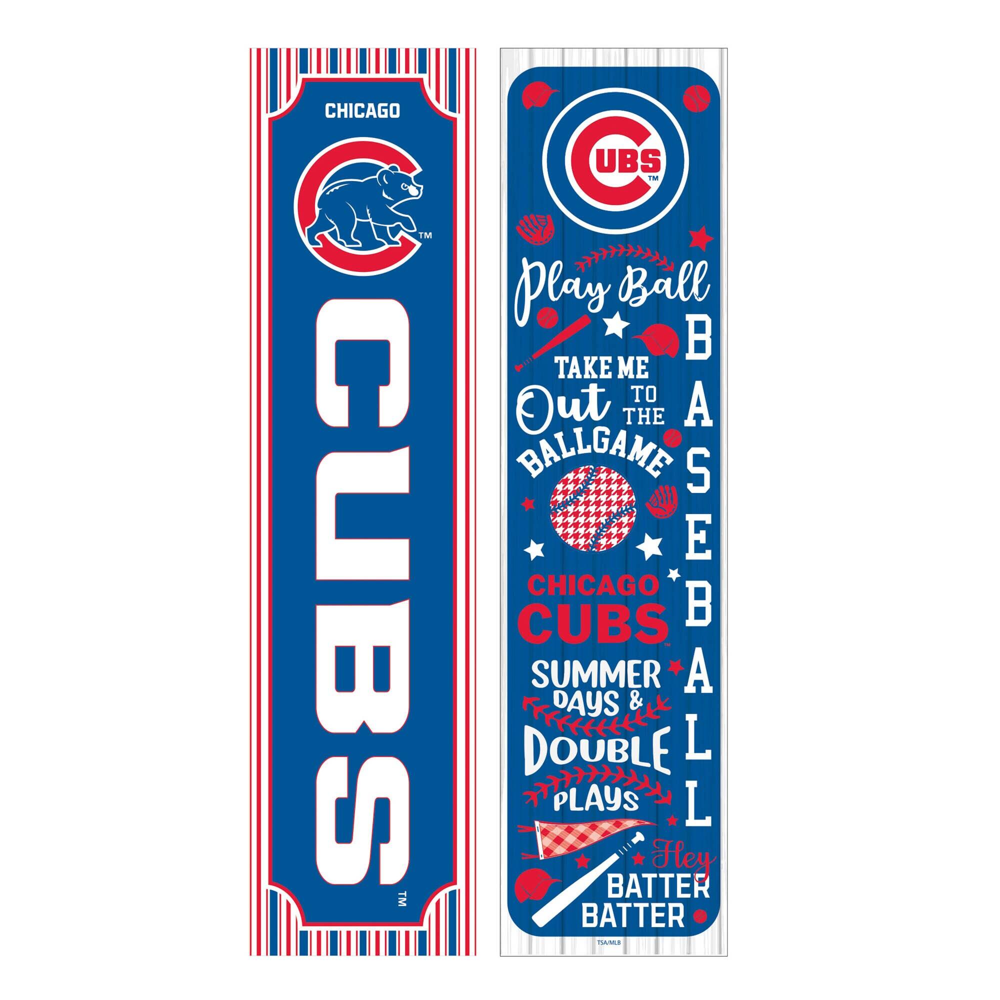 Chicago Cubs 47" Double-Sided Spring Seasonal Porch Leaner Sign