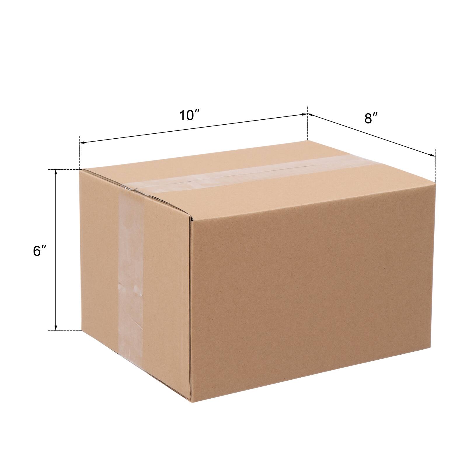 Angle. Winado - 50 10x8x6 Shipping Boxs Packing Mailing Storage Corrugated Box 3 mm Thickness Recyclable Box for USPS, FedEx Shipping.