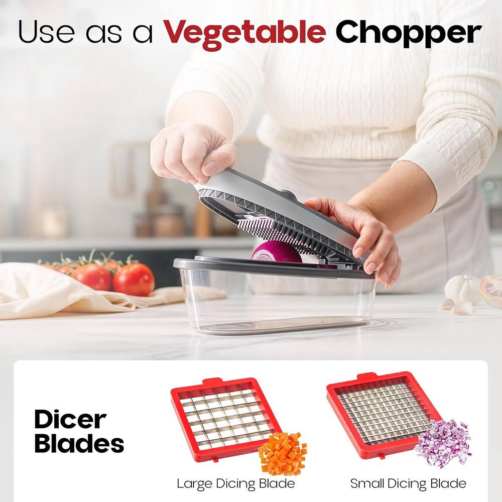 Use as a Vegetable Chopper

Dicer Blades

Large Dicing Blade

Small Dicing Blade
