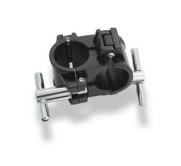 Gibraltar Hardware - Standard Power Drum Rack Right Angle Clamp, Fixed Connector with Hinged Sides for Joining 1.5" Rack Tubes