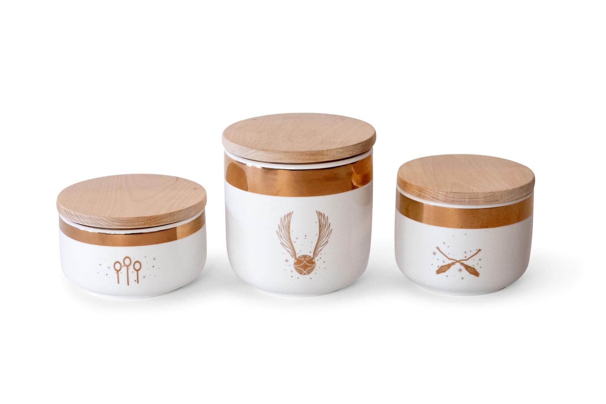 Ukonic - Harry Potter Quidditch Ceramic Storage Jar Containers | Set of 3 - Gold price history on PriceWatchPro