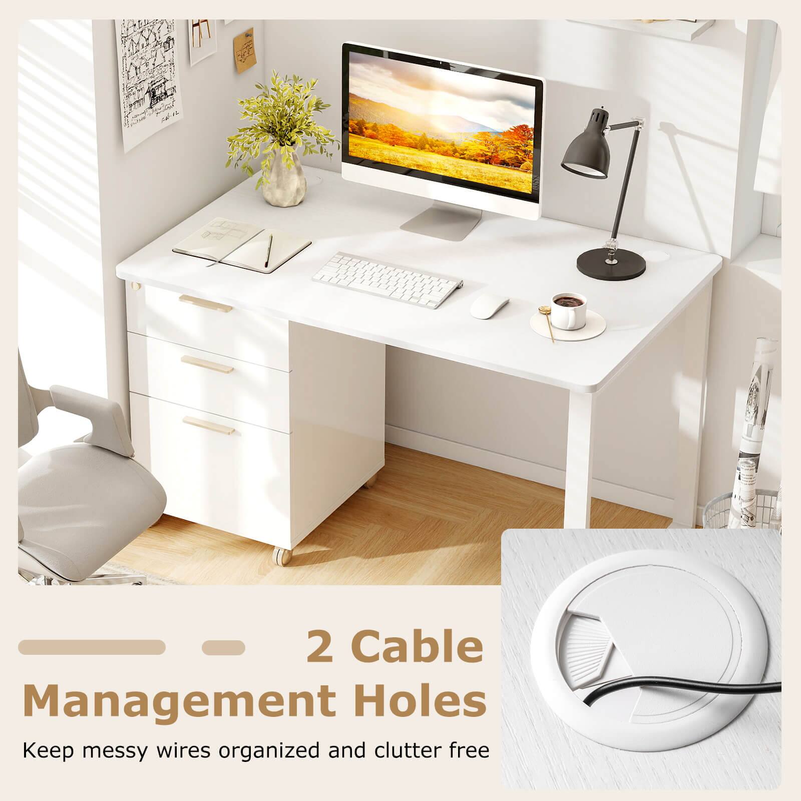 32E VA 1 2 Cable Management Holes  
Keep messy wires organized and clutter free

2 Cable Management Holes  
Keep messy wires organized and clutter free