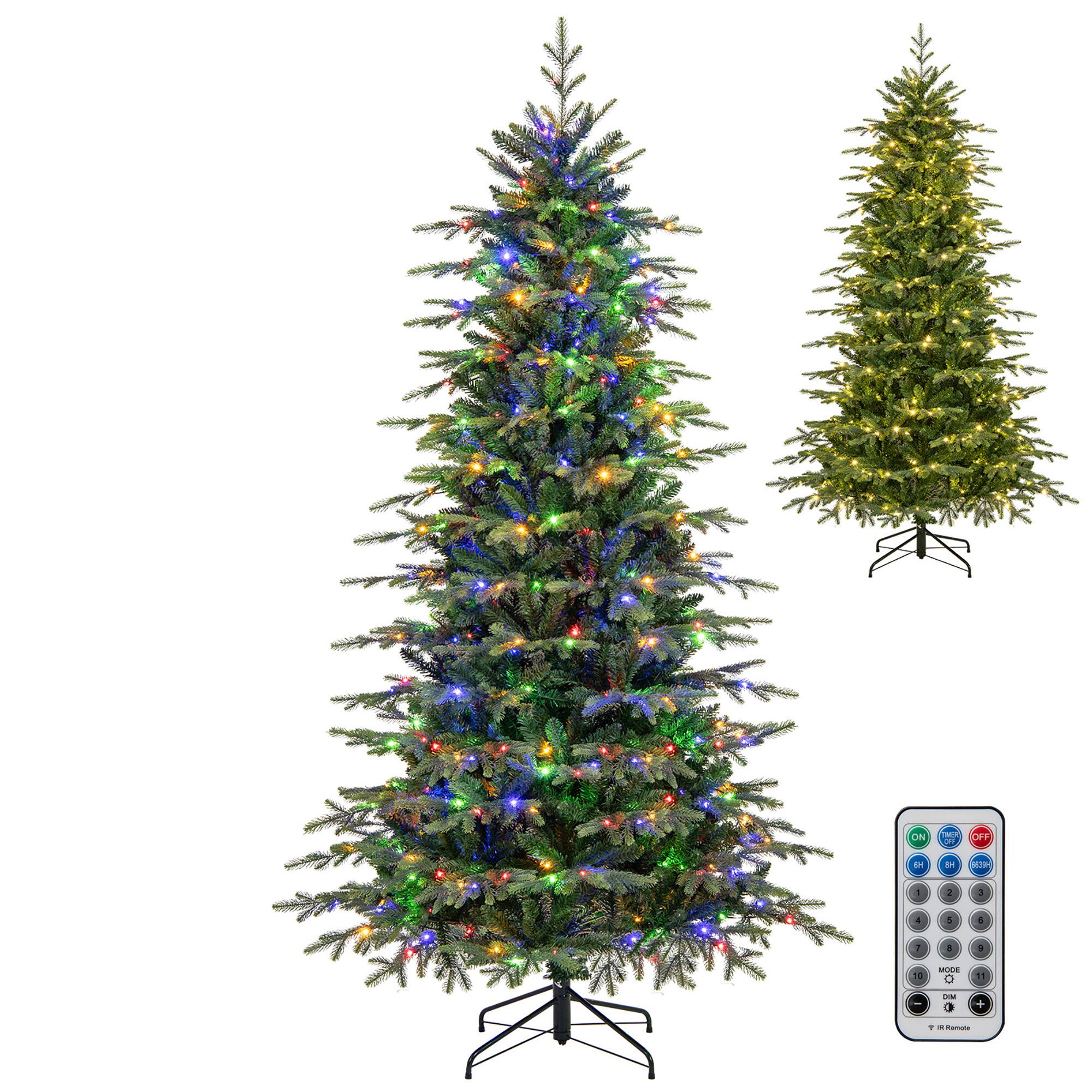 Alt View 9. Gymax - Gymax 7.5 FT Artificial Christmas Tree w/1162 Branch Tips 380 LED Lights 3 Timers - Green.