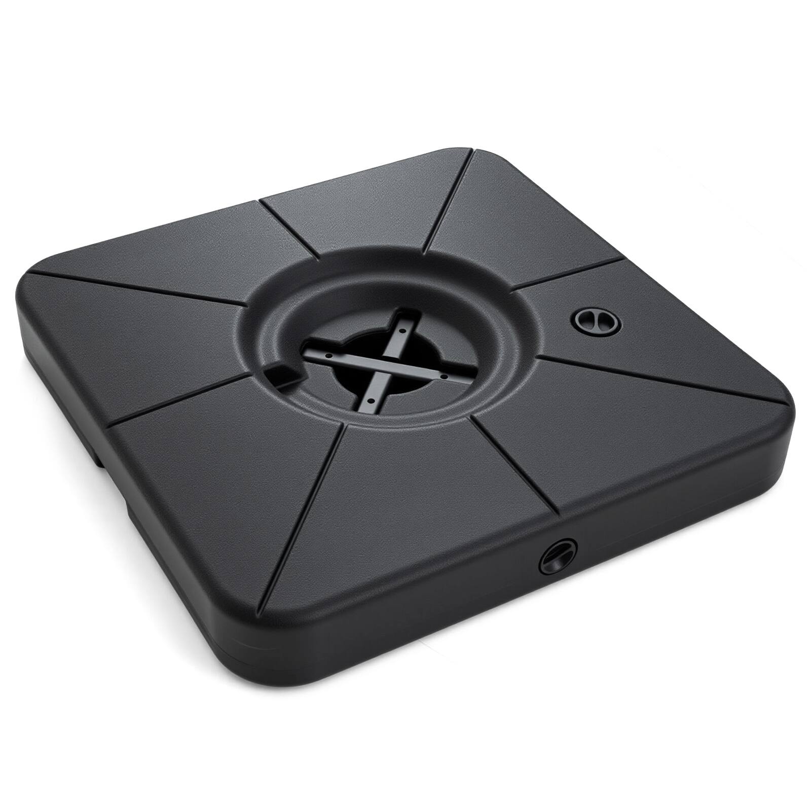 Alt View 9. Costway - Costway 220 LBS Water & Sand Fillable Weighted Stand with Pre-installed Cross Bracket - Black.