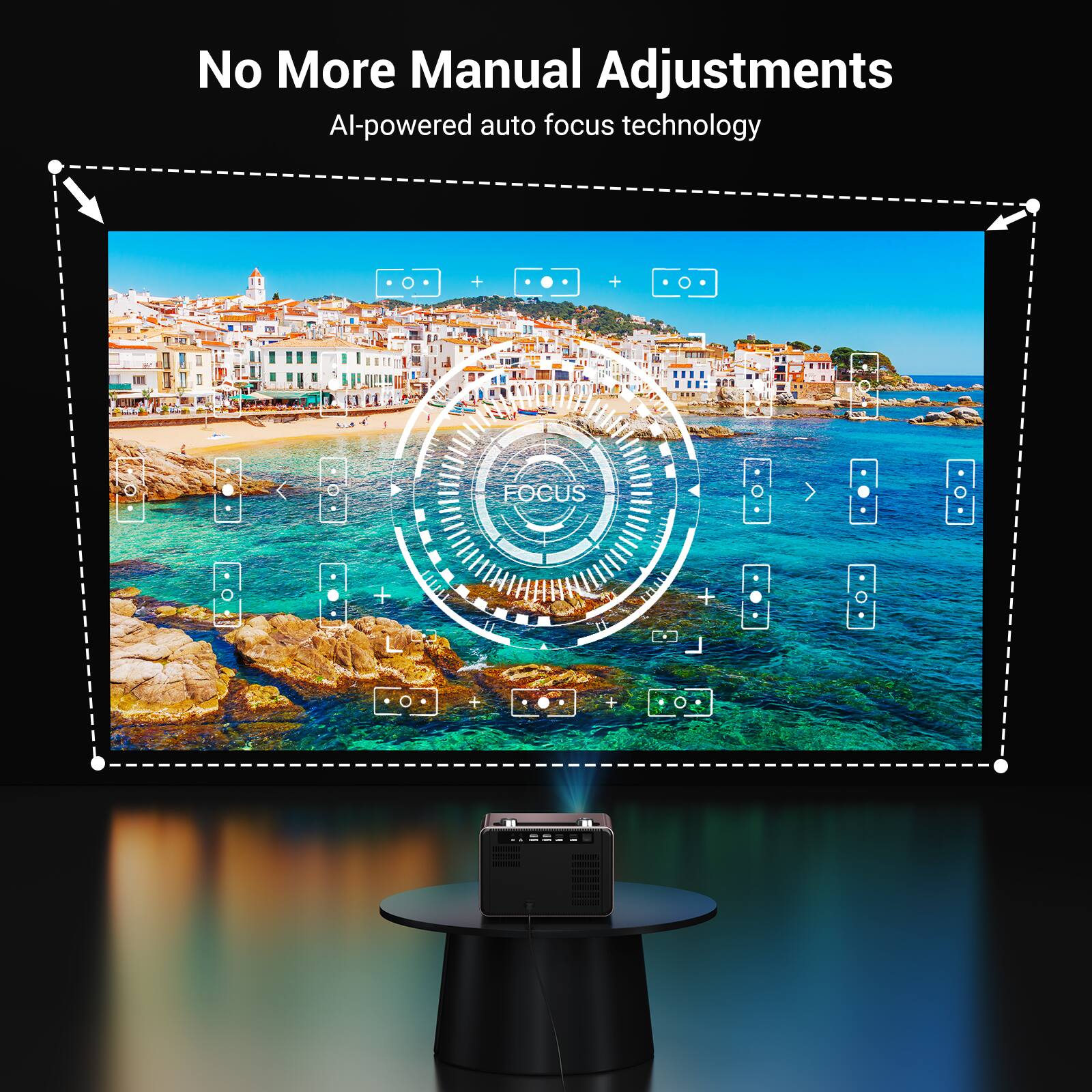 No More Manual Adjustments  
AI-powered auto focus technology