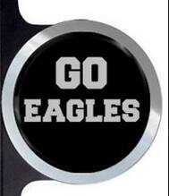 Alt View 2. PRORUN - Philadelphia Eagles Automotive License Plate Frame with Team Badges - Multi.