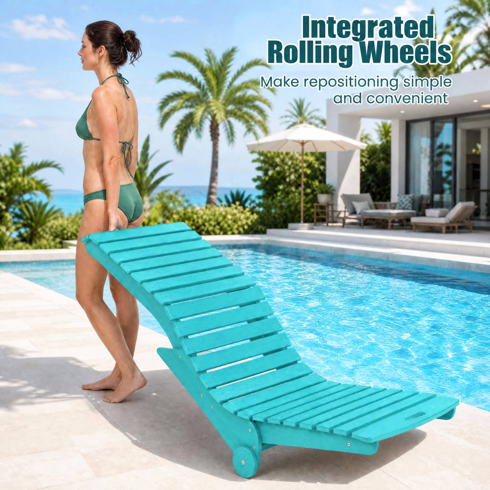Integrated Rolling Wheels  
Make repositioning simple and convenient