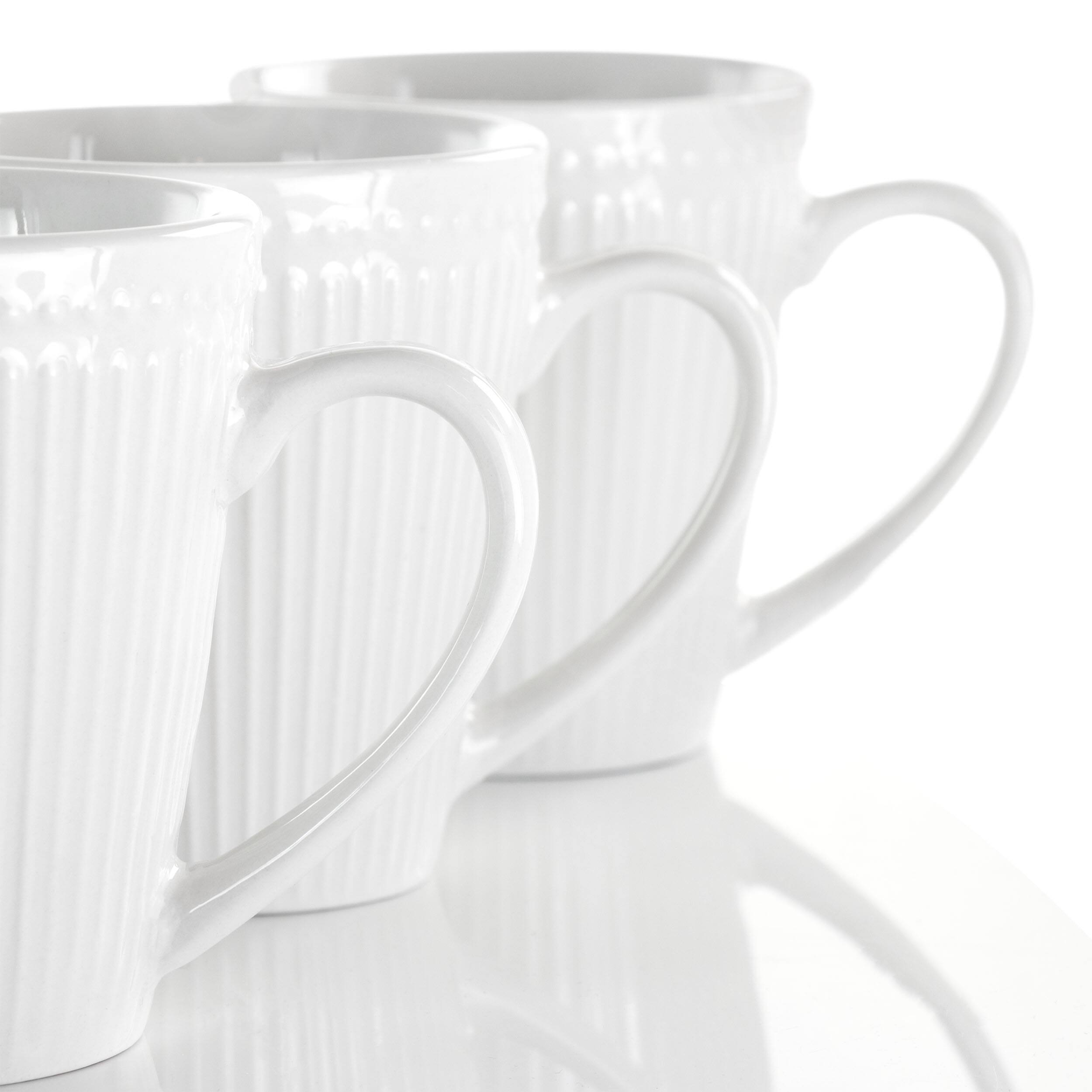 Alt View 5. Elama - Elama Madeline 12 Piece Porcelain Mug Set in White - White.