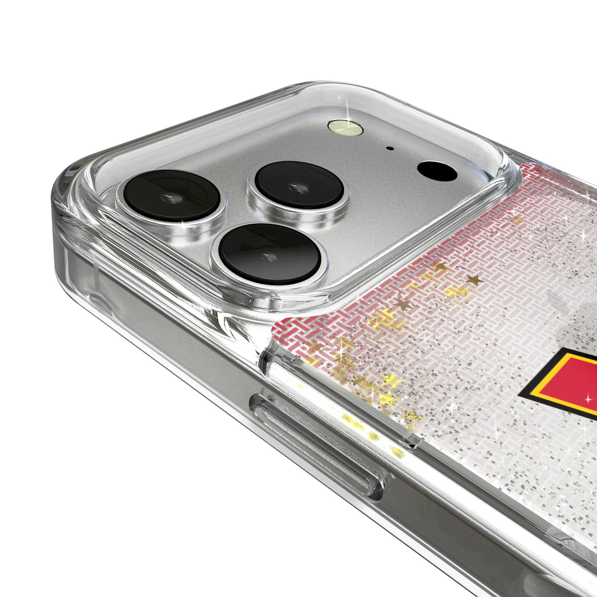 Alt View 2. Keyscaper - Maryland Terrapins Linen Logo iPhone Glitter Case - 14 - Multicolor.