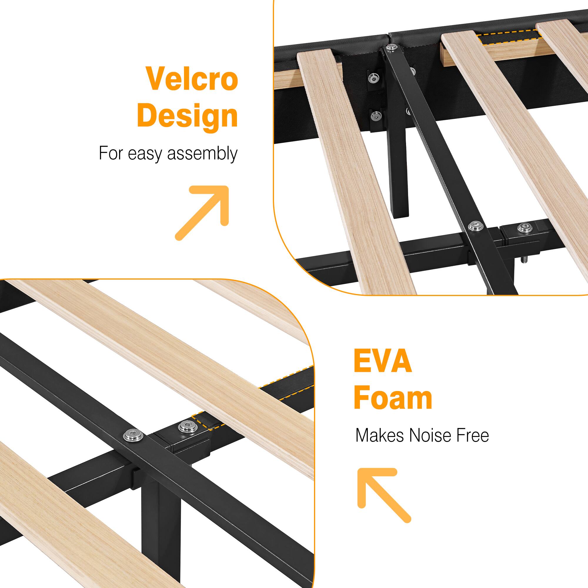 Velcro Design  
For easy assembly  

EVA Foam  
Makes Noise Free