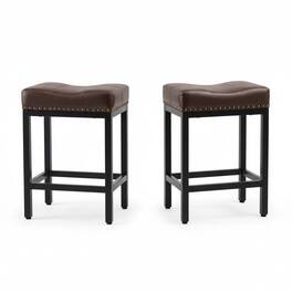 AOITUN - Bar Stools Set of 2, 24 Inch Height - Perfect for Kitchen Islands and Bars, Durable and Stylish Seating - Brown