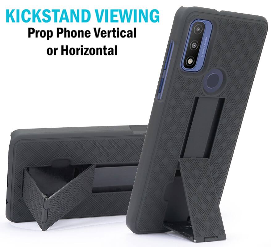 KICKSTAND VIEWING  
Prop Phone Vertical or Horizontal
