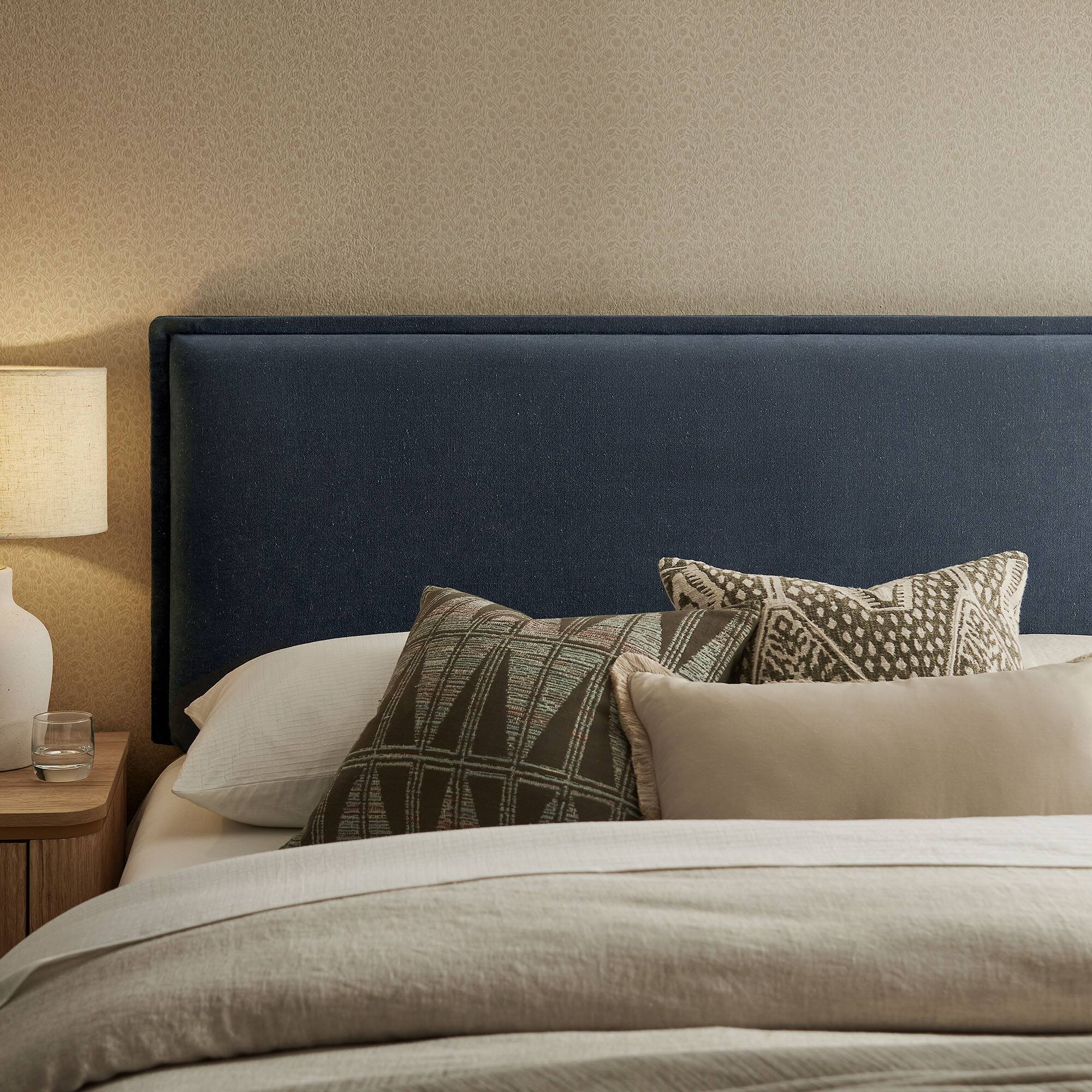 Alt View 1. Modway - Camille Upholstered Linen Blend Headboard by Modway - Denim.