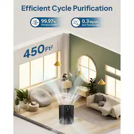 Cubilan - H13 Hepa Air Purifier With Aroma Function For Home Office - Black
