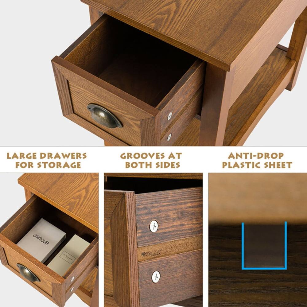 LARGE DRAWERS FOR STORAGE  
GROOVES AT BOTH SIDES  
ANTI-DROP PLASTIC SHEET