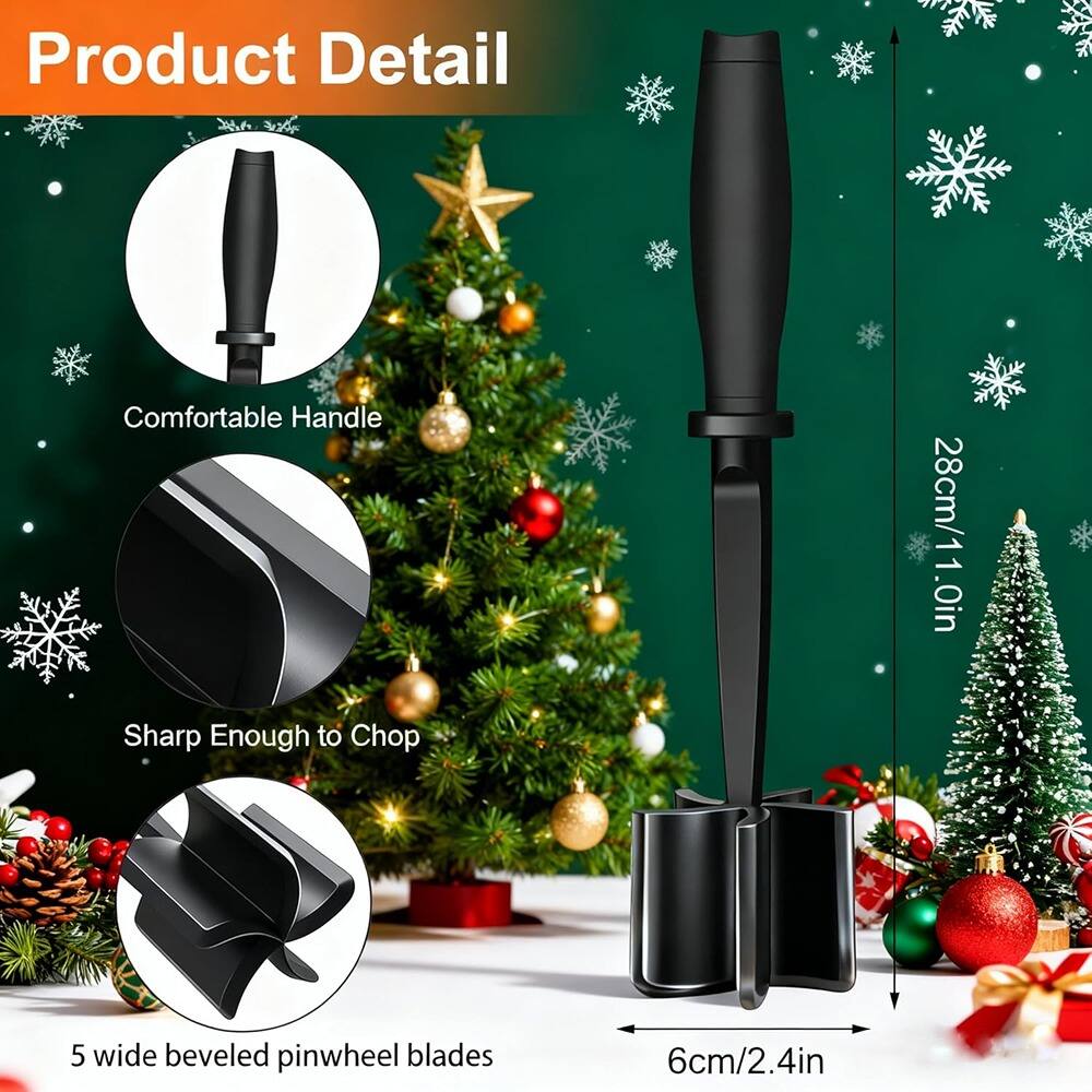 Product Detail

- Comfortable Handle
- Sharp Enough to Chop
- 5 wide beveled pinwheel blades
- 28cm/11.0in
- 6cm/2.4in