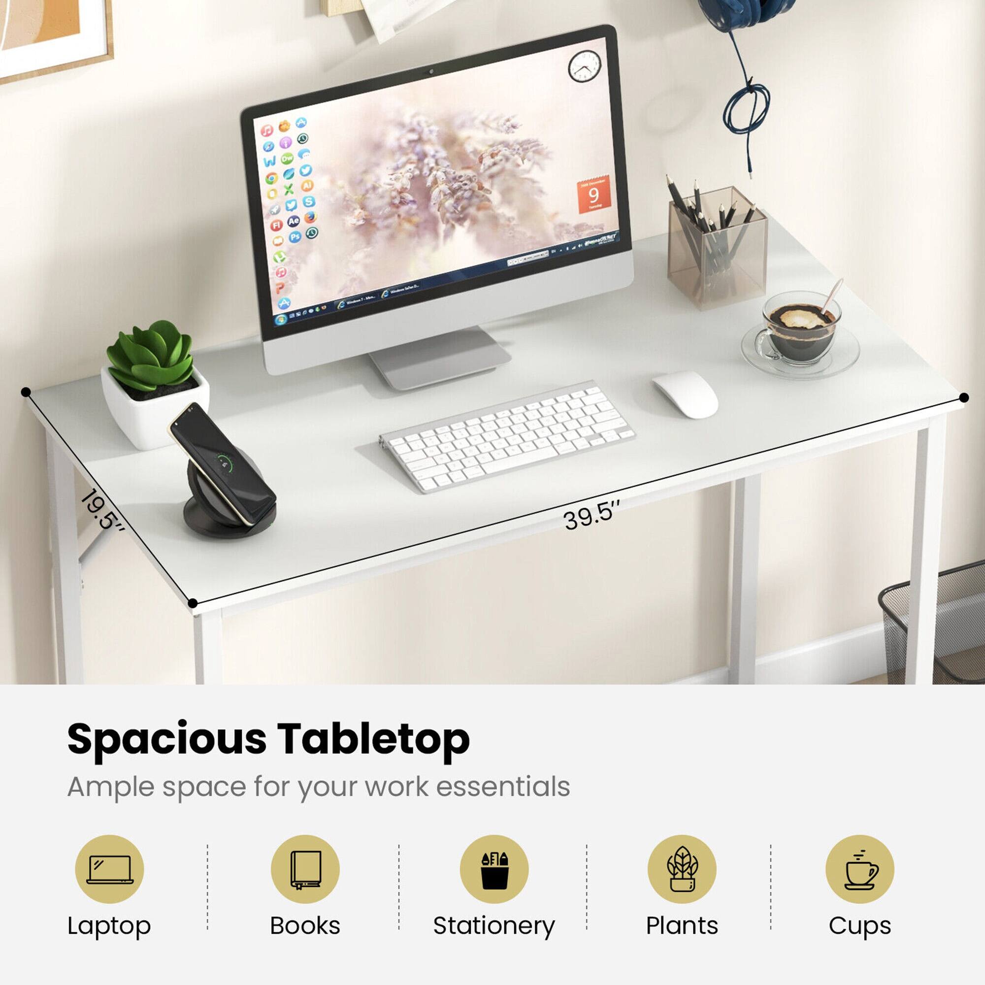 W 1 - A 1 - P 9 5 19.5" 39.5" Spacious Tabletop Ample space for your work essentials OFA Laptop Books Stationery Plants Cups