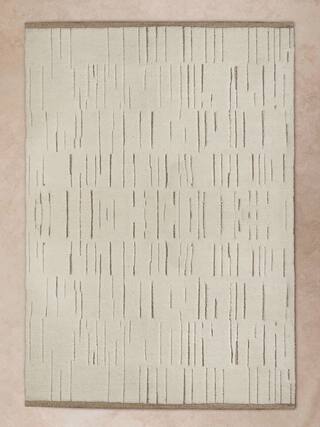Front. GAURI KOHLI - Narita Rug - Shades of ivory and brown.
