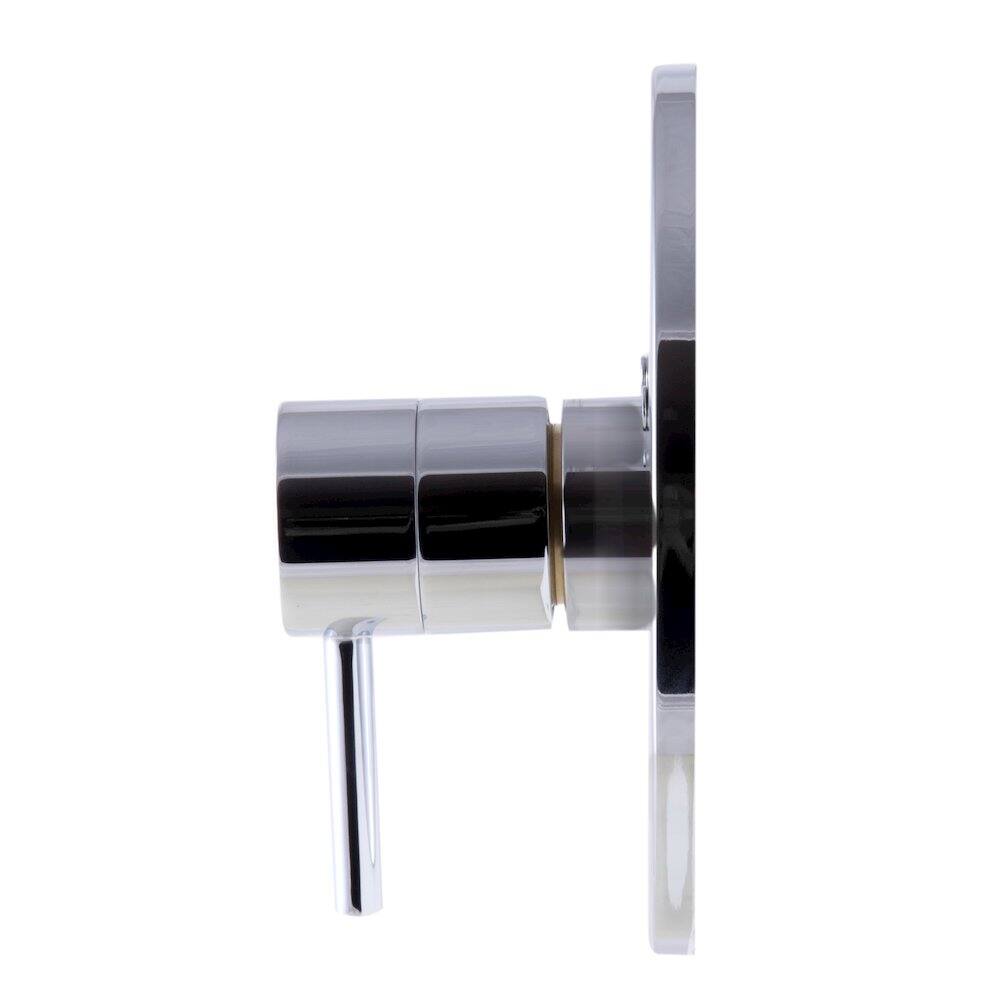 Alt View 1. Alfi - Polished Chrome Pressure Balanced Round Shower Mixer - Silver.