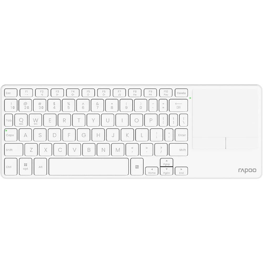 RTMB - E900T Wireless Keyboard with Touchpad – Portable, Multi-Device, Black - White