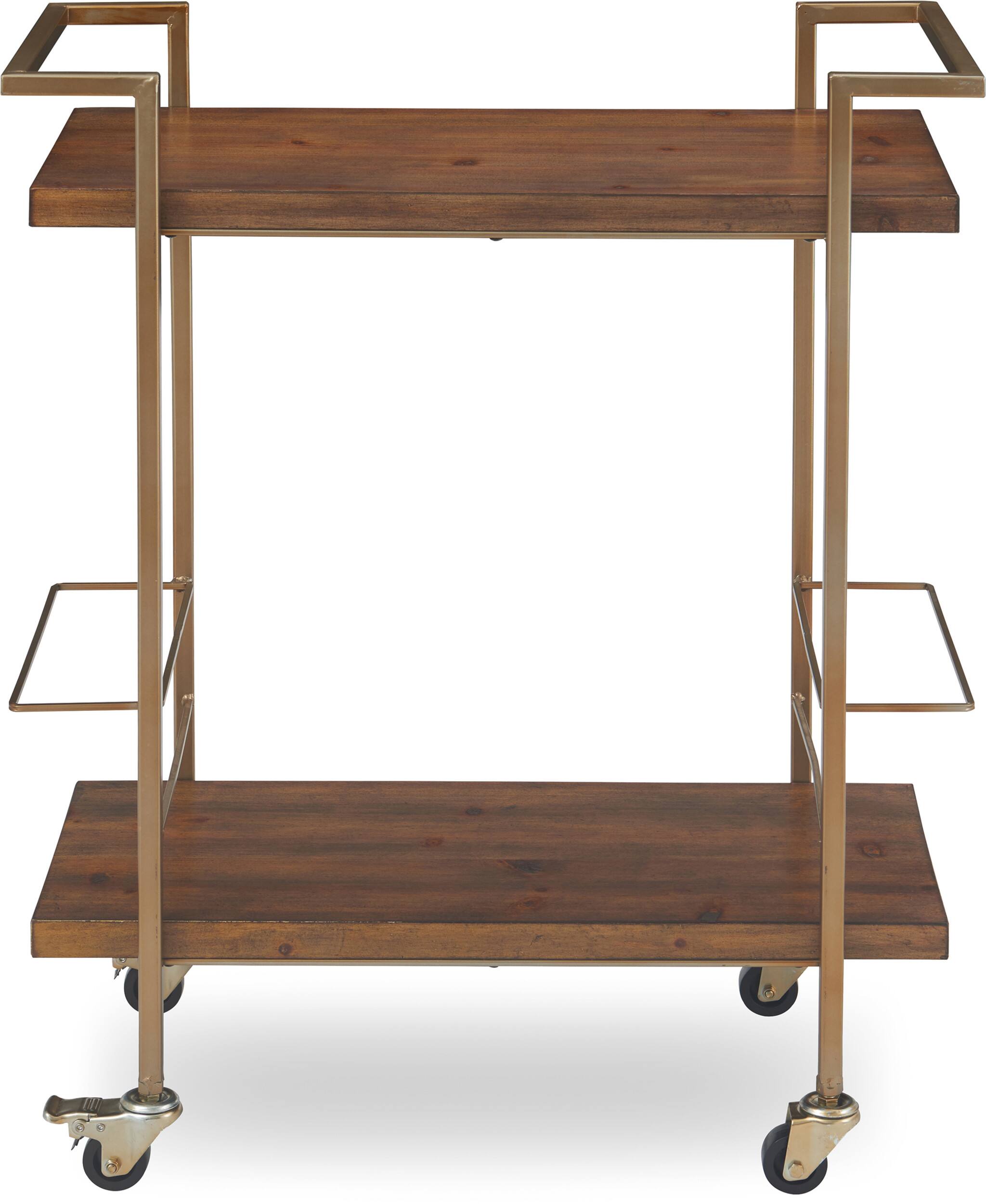Alt View 11. Finch - Maxwell Bar Cart - Gold.