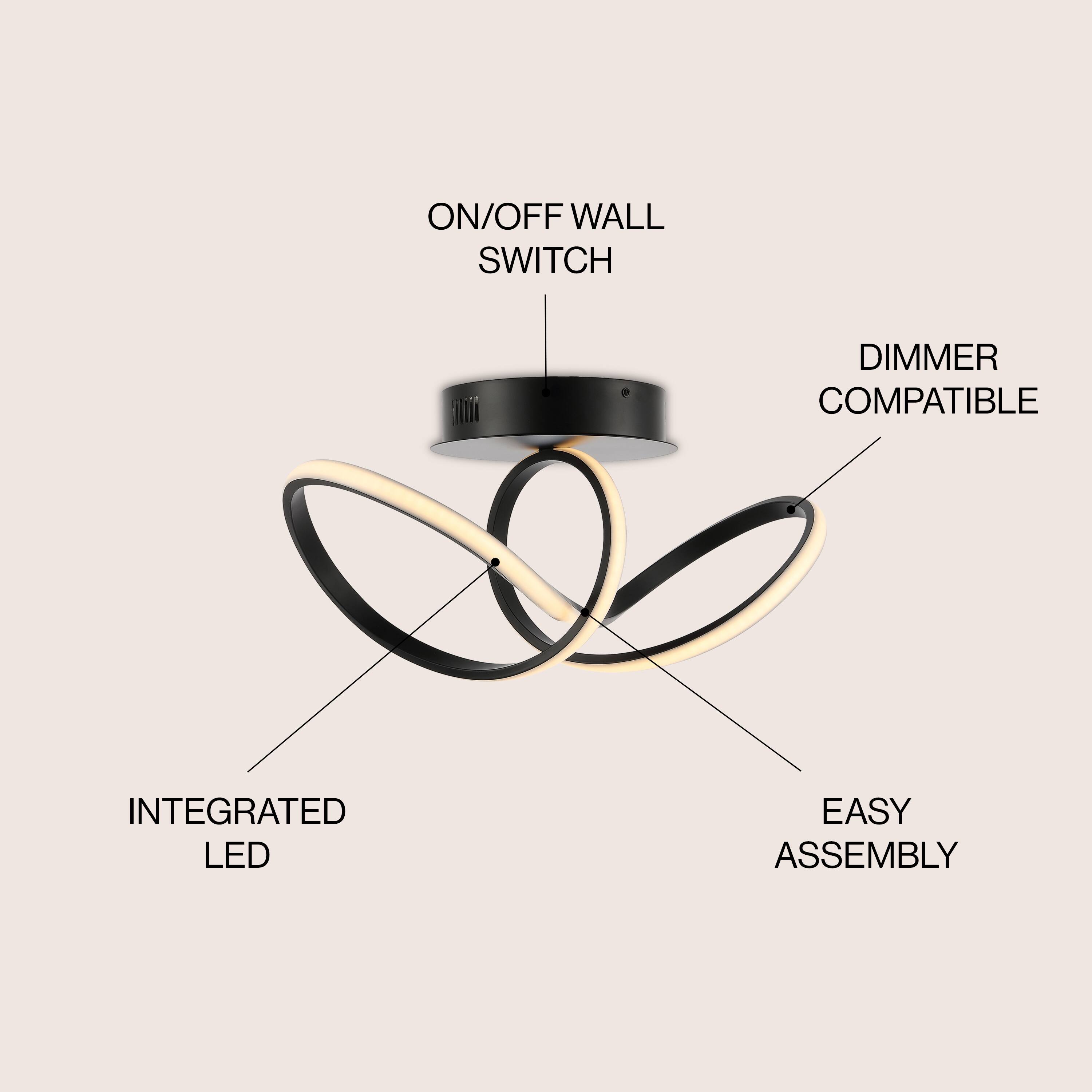 ON/OFF WALL SWITCH  
DIMMER COMPATIBLE  
INTEGRATED LED  
EASY ASSEMBLY