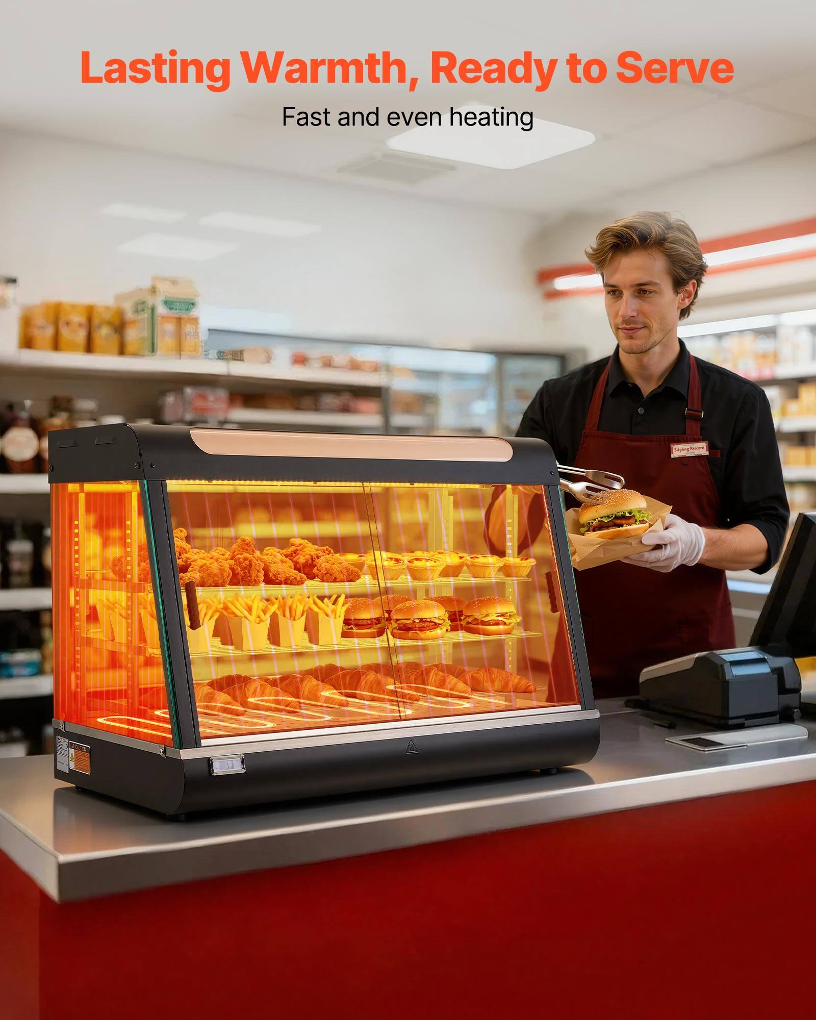 Lasting Warmth, Ready to Serve  
Fast and even heating